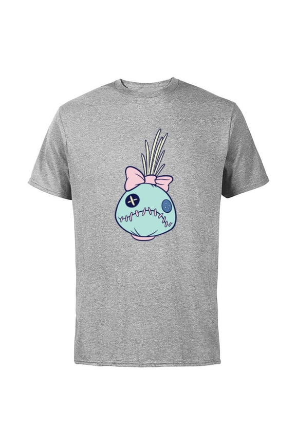Lilo & Stitch Lilo’s Rag Doll Scrump Big Face Costume - Short Sleeve Cotton T-Shirt for Adults - Customized-Athletic Heather
