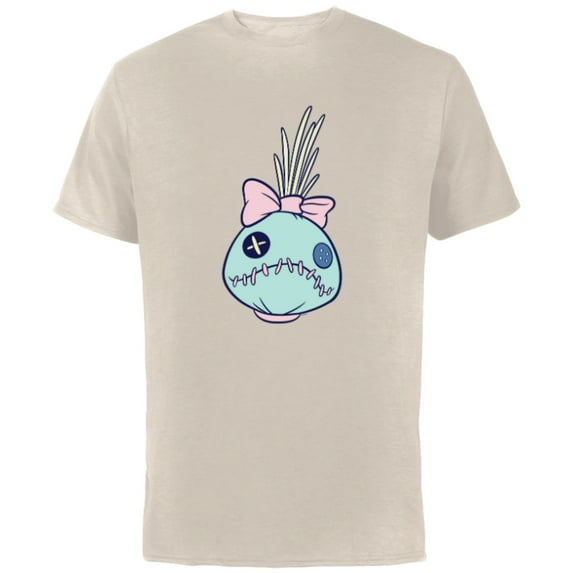Disney Lilo & Stitch Lilo’s Rag Doll Scrump Big Face Costume - Short Sleeve Cotton T-Shirt for Adults - Customized-Natural