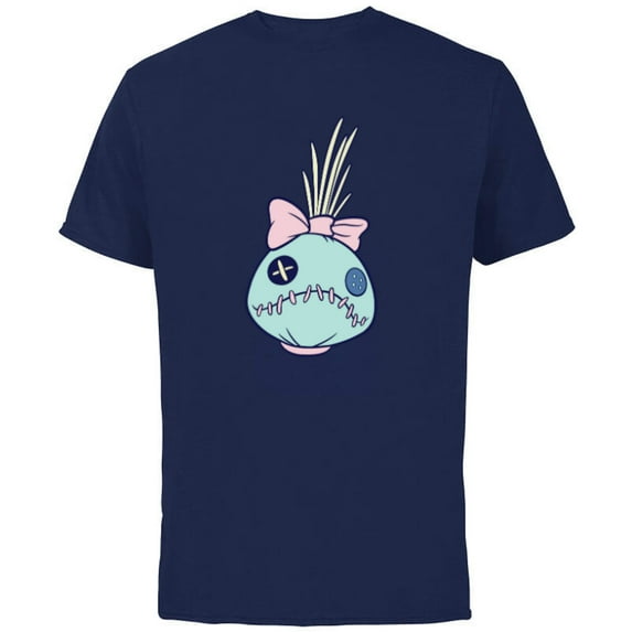 Disney Lilo & Stitch Lilo’s Rag Doll Scrump Big Face Costume - Short Sleeve Cotton T-Shirt for Adults - Customized-Navy