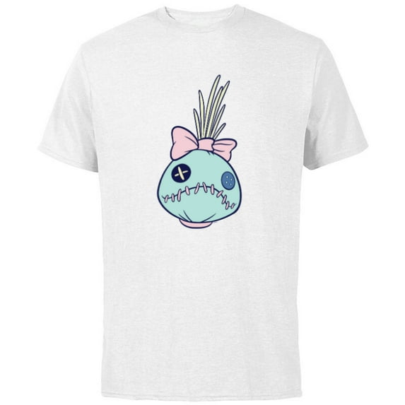 Disney Lilo & Stitch Lilo’s Rag Doll Scrump Big Face Costume - Short Sleeve Cotton T-Shirt for Adults - Customized-White