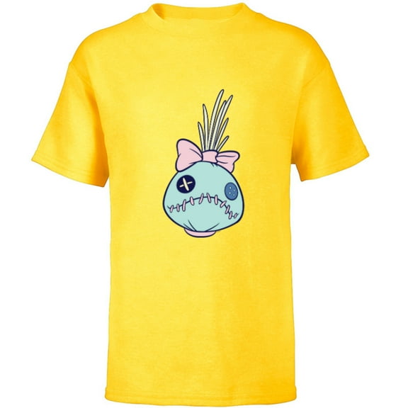 Disney Lilo & Stitch Lilo’s Rag Doll Scrump Big Face Costume - Short Sleeve T-Shirt for Kids - Customized-Yellow