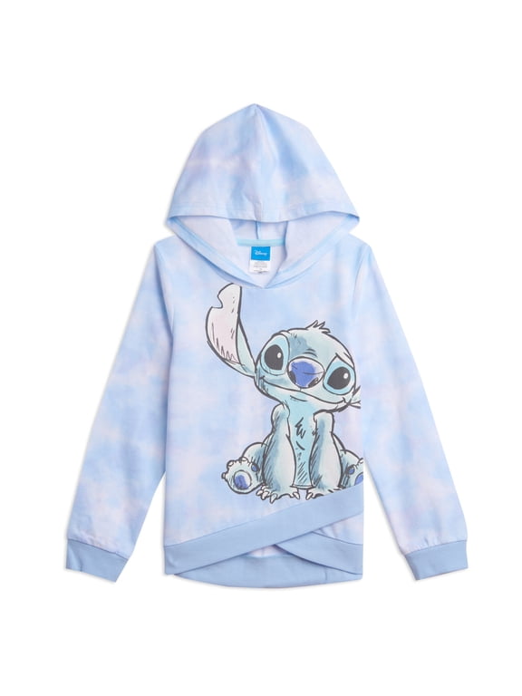 Lilo & Stitch Little Girls' Fleece Pullover Hoodie Blue Cloud