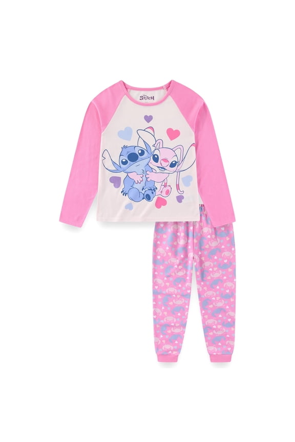 Lilo & Stitch Long Sleeve Shirt and French Terry Pants Set (Girls), 2 Piece Set, Sizes 4-12