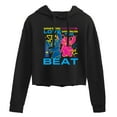 thumbnail image 1 of Disney - Lilo & Stitch - Love The Beat - Juniors Cropped Pullover Hoodie, 1 of 5