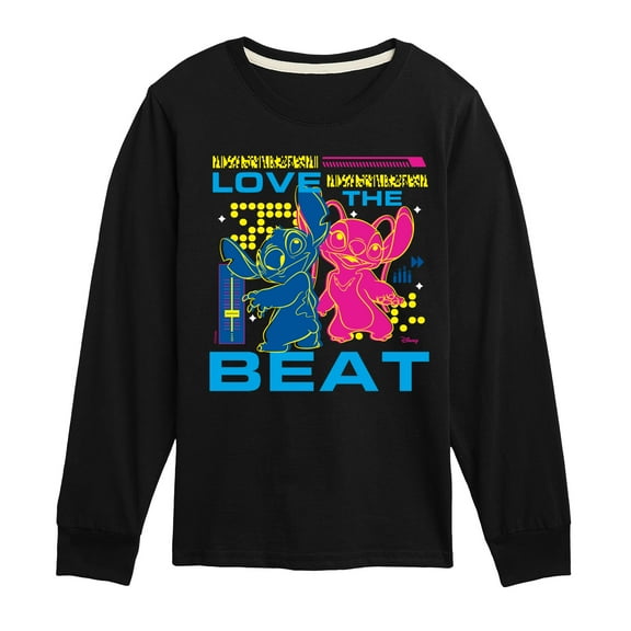 Disney - Lilo & Stitch - Love The Beat - Toddler & Youth Long Sleeve Graphic T-Shirt