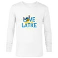 thumbnail image 1 of Disney Lilo & Stitch Love You A Latke Hanukkah - Long Sleeve T-Shirt for Men - Customized-White, 1 of 5