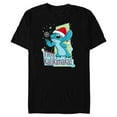 thumbnail image 1 of Disney Lilo & Stitch Mele Kalikimaka Holiday - Short Sleeve Blended T-Shirt for Adults - Customized-Black, 1 of 5