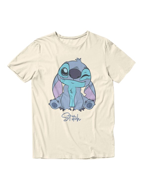 Lilo & Stitch Men's Winky Face T-Shirt (Natural, S-XXXL)