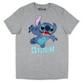 thumbnail image 1 of Disney Lilo & Stitch Mens' Happy Pose Stitch Character Design T-Shirt, 1 of 3