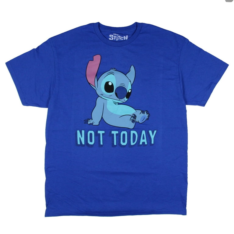 Disney Lilo & Stitch Mens' Not Today Stitch Pose Graphic Print T-Shirt, XL