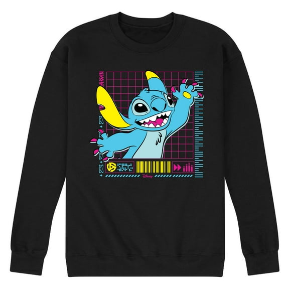 Disney - Lilo & Stitch - Neon Stitch - Men's Crew Neck Fleece Pullover