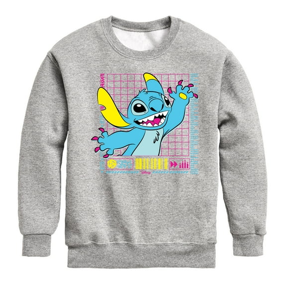 Disney - Lilo & Stitch - Neon Stitch - Toddler & Youth Crewneck Fleece Sweatshirt