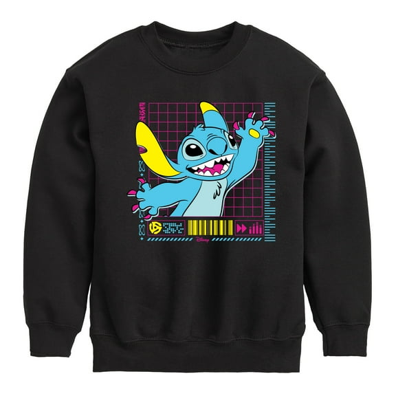 Disney - Lilo & Stitch - Neon Stitch - Toddler & Youth Crewneck Fleece Sweatshirt