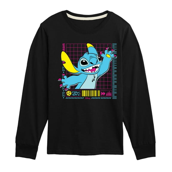 Disney - Lilo & Stitch - Neon Stitch - Toddler & Youth Long Sleeve Graphic T-Shirt