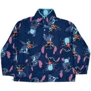 DISNEY Lilo & Stitch, Nightmare Before Christmas Men's Snap-Up Pullover Fleece Jackets - Lightweight Sweatshirt Coat (S-XXXL)