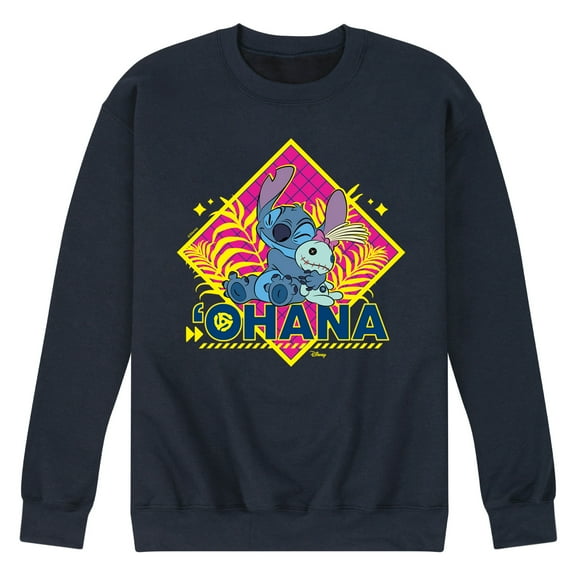 Disney - Lilo & Stitch - Ohana - Men's Crew Neck Fleece Pullover