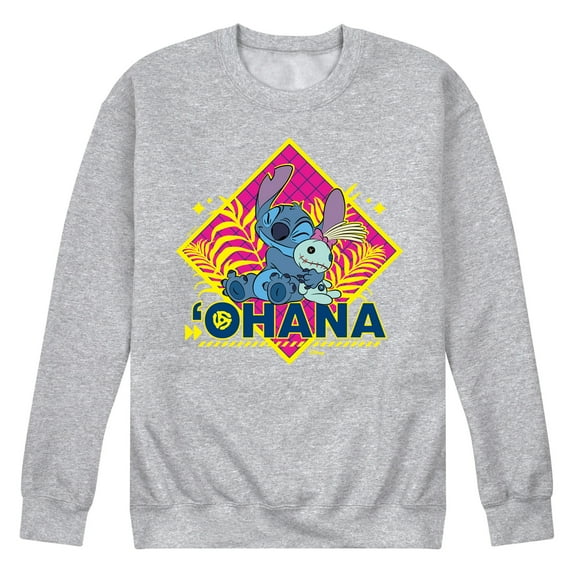 Disney - Lilo & Stitch - Ohana - Men's Crew Neck Fleece Pullover