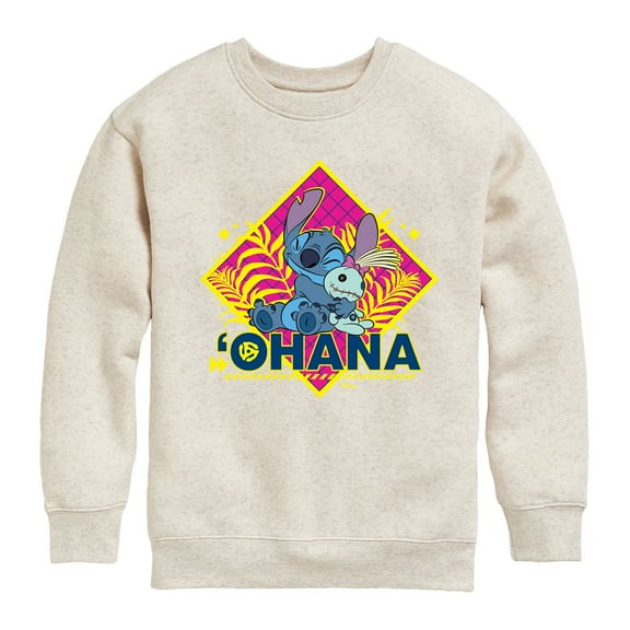 Disney - Lilo & Stitch - Ohana - Toddler & Youth Crewneck Fleece Sweatshirt