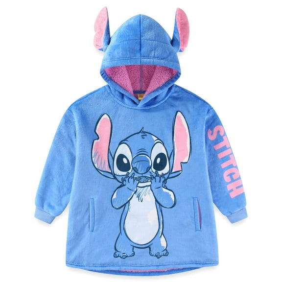 Disney Lilo & Stitch Oversized Hoodie with Pockets (Girls), One Size, Fits Sizes 4-10