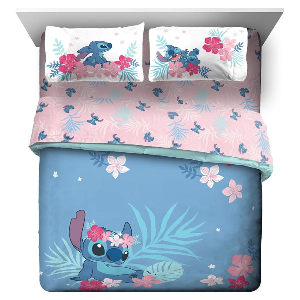 Disney Lilo & Stitch Paradise Dream 7 Piece Microfiber Queen Bed Set ...