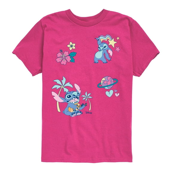 Disney - Lilo Stitch Patch Oversized - Youth Short Sleeve Graphic T-Shirt