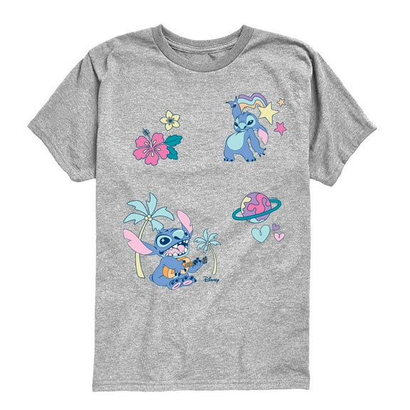 Disney - Lilo Stitch Patch Oversized - Youth Short Sleeve Graphic T-Shirt