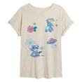 thumbnail image 1 of Disney - Lilo Stitch Patch  - Womens  Graphic T-Shirt, 1 of 4