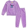 thumbnail image 1 of Disney Lilo & Stitch Ribbed Velour Sweatshirt and Jogger Pants Outfit Set Toddler to Big Kid, 1 of 5