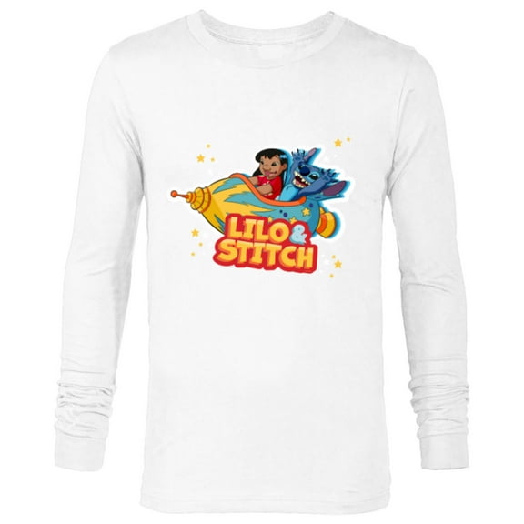 Disney Lilo & Stitch Rocket Ride - Long Sleeve T-Shirt for Men - Customized-White