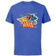 thumbnail image 1 of Disney Lilo & Stitch Rocket Ride - Short Sleeve Cotton T-Shirt for Adults - Customized-Royal Heather, 1 of 5