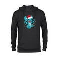thumbnail image 1 of Disney Lilo & Stitch Santa 626 Christmas Lights - Pullover Hoodie for Adults - Customized-Black, 1 of 5