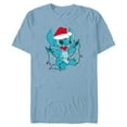 thumbnail image 1 of Disney Lilo & Stitch Santa 626 Christmas Lights - Short Sleeve Blended T-Shirt for Adults - Customized-Ocean Blue, 1 of 5
