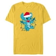 thumbnail image 1 of Disney Lilo & Stitch Santa 626 Christmas Lights - Short Sleeve Blended T-Shirt for Adults - Customized-Yellow, 1 of 5