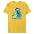 thumbnail image 1 of Disney Lilo & Stitch Seasons Greetings Holiday - Short Sleeve Blended T-Shirt for Adults - Customized-Yellow, 1 of 5