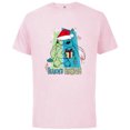 thumbnail image 1 of Disney Lilo & Stitch Seasons Greetings Holiday - Short Sleeve Cotton T-Shirt for Adults - Customized-Soft Pink, 1 of 5