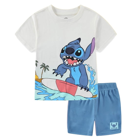 Disney Lilo & Stitch Short Sleeve T-Shirt and Mesh Short Set (Boys), 2 Piece Set, Sizes 4-12