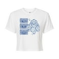 thumbnail image 1 of Disney - Lilo & Stitch - Sketched Faces of Stitch - Juniors Cropped Cotton Blend T-Shirt, 1 of 5