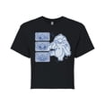 thumbnail image 1 of Disney - Lilo & Stitch - Sketched Faces of Stitch - Juniors Cropped Cotton Blend T-Shirt, 1 of 5