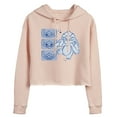 thumbnail image 1 of Disney - Lilo & Stitch - Sketched Faces of Stitch - Juniors Cropped Pullover Hoodie, 1 of 4