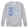 thumbnail image 1 of Disney - Lilo & Stitch - Sketched Faces of Stitch - Men's Crew Neck Fleece Pullover, 1 of 5
