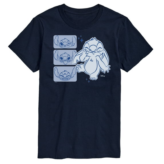 Disney - Lilo & Stitch - Sketched Faces of Stitch - Men's Short Sleeve Graphic T-Shirt