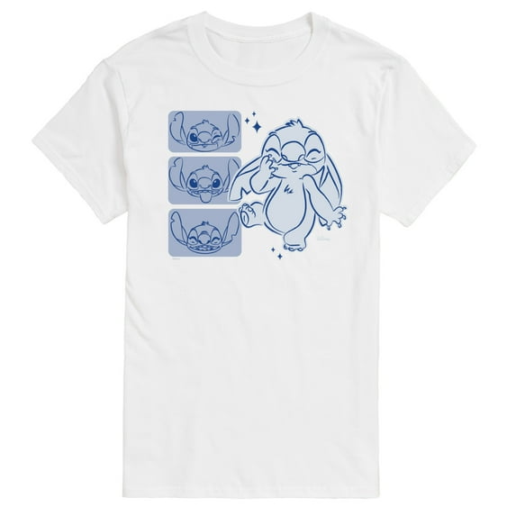 Disney - Lilo & Stitch - Sketched Faces of Stitch - Men's Short Sleeve Graphic T-Shirt