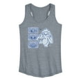 thumbnail image 1 of Disney - Lilo & Stitch - Sketched Faces of Stitch - Women's Racerback Tank Top, 1 of 5