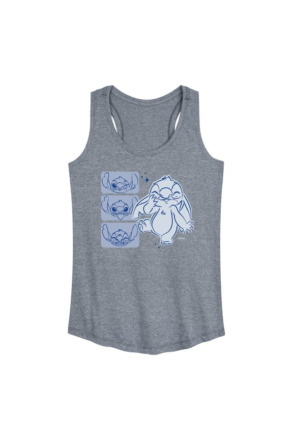 - Lilo & Stitch - Sketched Faces of Stitch - Women's Racerback Tank Top