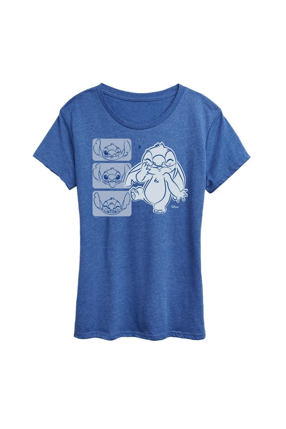 - Lilo & Stitch - Sketched Faces of Stitch - Women's Short Sleeve Graphic T-Shirt