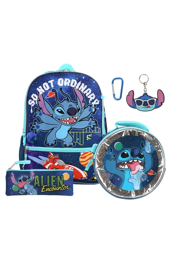 Disney Lilo & Stitch So Not Ordinary 5-Piece Backpack Set for school