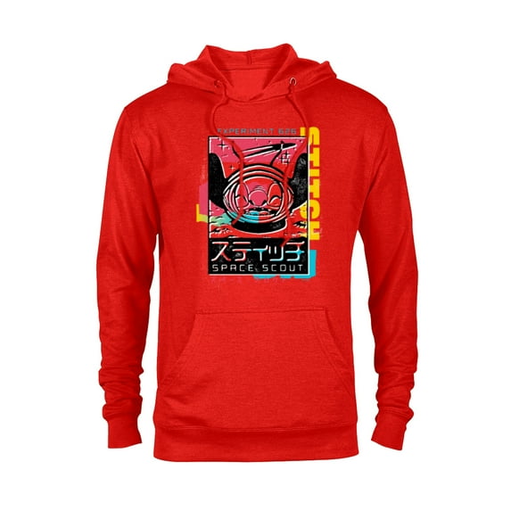 Disney Lilo & Stitch Space Scout Stitch Experiment 626 - Pullover Hoodie for Adults - Customized-Red