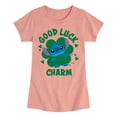 thumbnail image 1 of Disney Lilo & Stitch - St. Patrick's Day - Good Luck Charm - Toddler & Youth Girls Short Sleeve T-Shirt, 1 of 6
