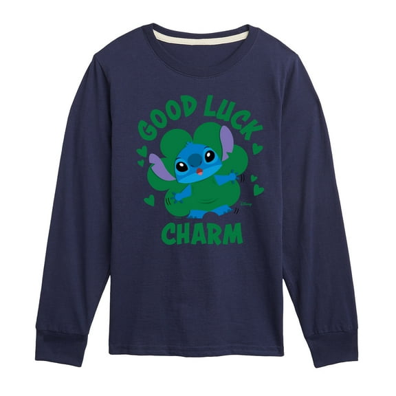 Disney Lilo & Stitch - St. Patrick's Day - Good Luck Charm - Toddler & Youth Long Sleeve T-Shirt