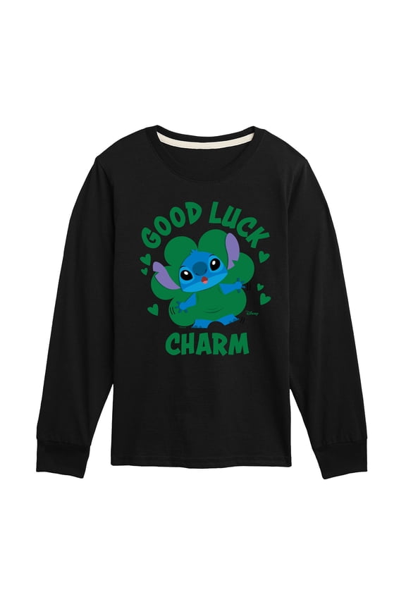 Lilo & Stitch - St. Patrick's Day - Good Luck Charm - Toddler & Youth Long Sleeve T-Shirt